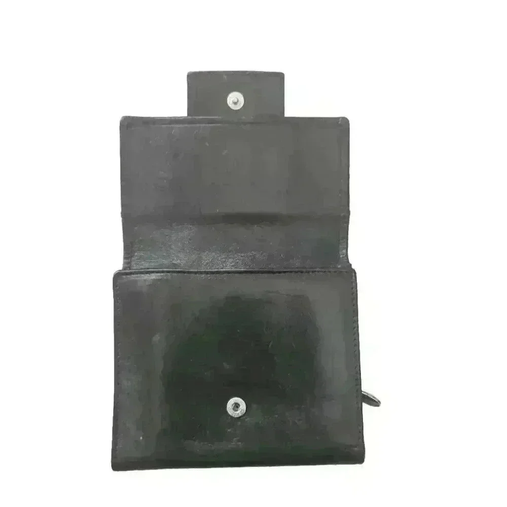 Furla Vintage Black Leather Compact Wallet